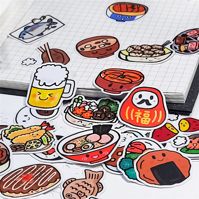 40pcs Creative Cute Self-made Japan Food Tasty Stickers